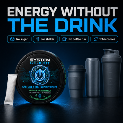 Caffeine + Nootropic Pouches by System Reboot - energy without the drink