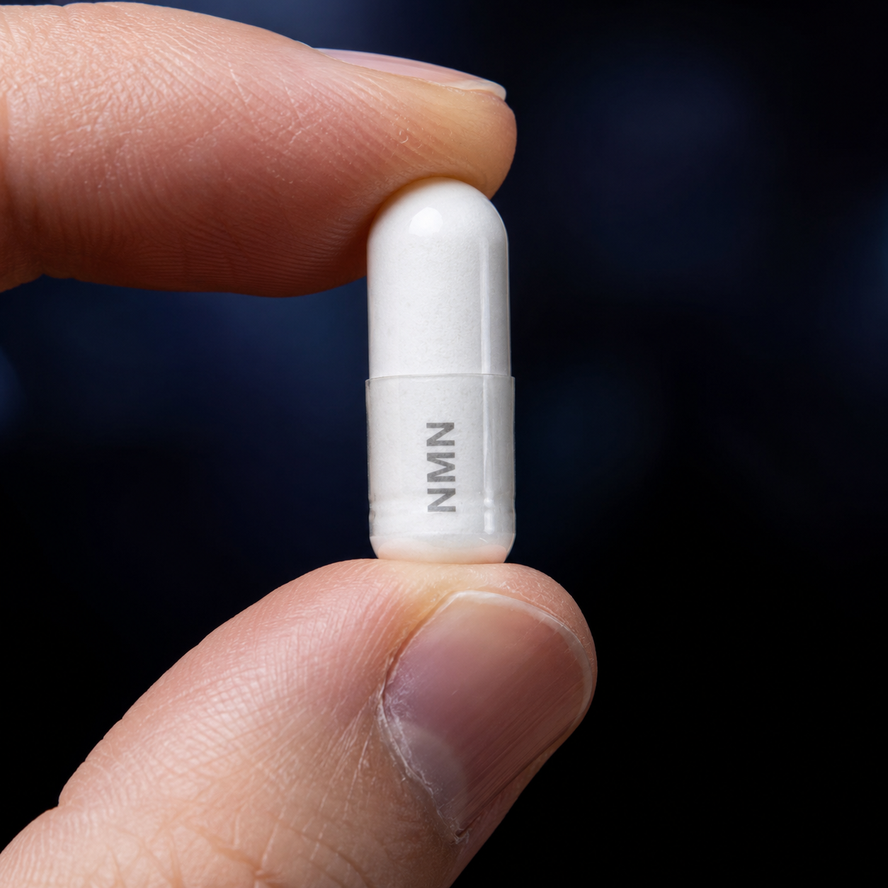 NMN 500mg Capsules by System Reboot - single capsule macro